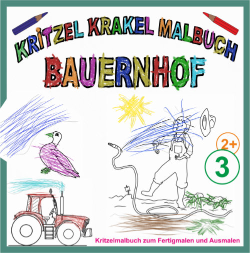 Aktivitäts- und Rätselbücher - Kritzel Krakel Malbuch Bauernhof